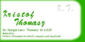 kristof thomasz business card